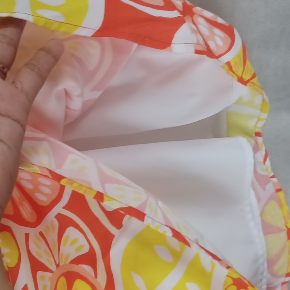 CROWN & IVY SOUTH OF THE BORDER YEL/OG/COR Sleeveless Dress NWT Size 8. - Picture 10 of 13